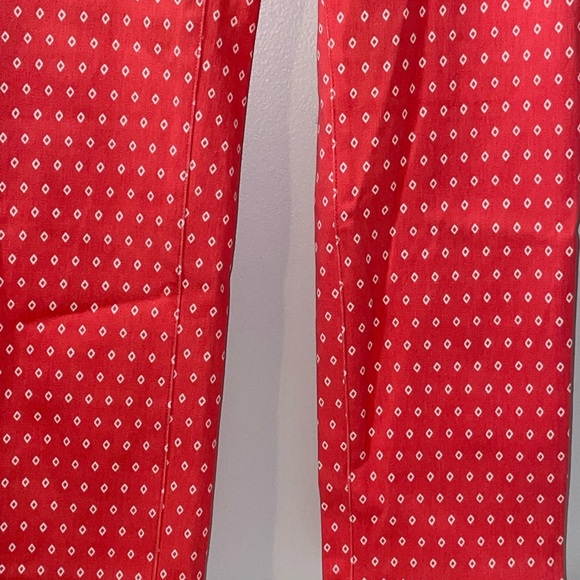 NWT Rafaella Calypso Coral Comfort Stretch Printed Knit Twill Skinny Ankle 10 - Picture 3 of 7